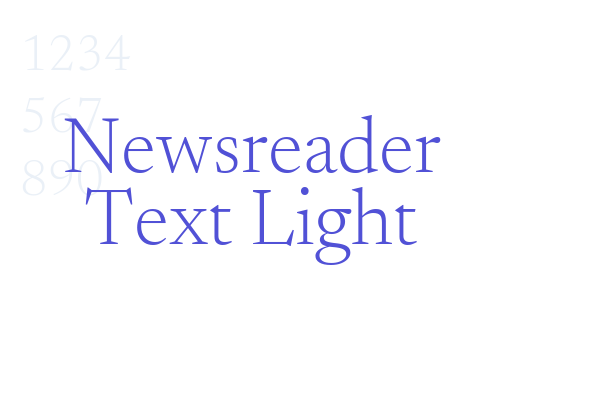 Newsreader Text Light font download