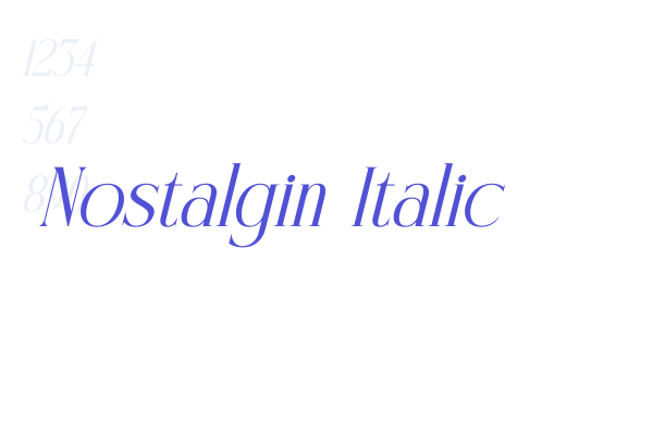 Nostalgin Italic font download