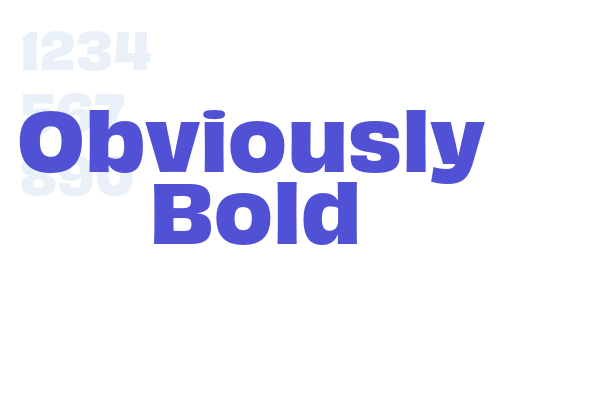 Obviously Bold font download