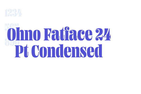 Ohno Fatface 24 Pt Condensed font download