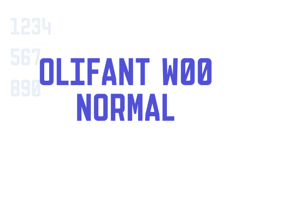 Olifant W00 Normal font download