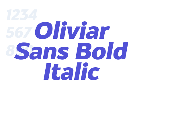 Oliviar Sans Bold Italic font download