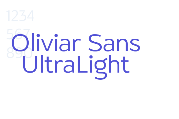 Oliviar Sans UltraLight font download