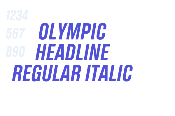 Olympic Headline Regular Italic font download