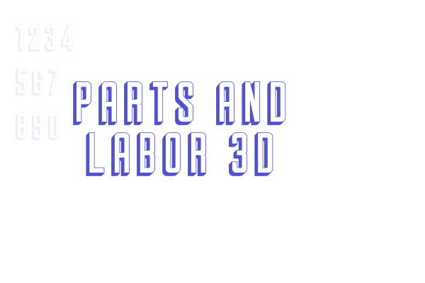 Parts And Labor 3D font download