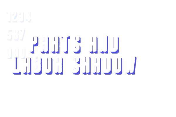 Parts And Labor Shadow font download