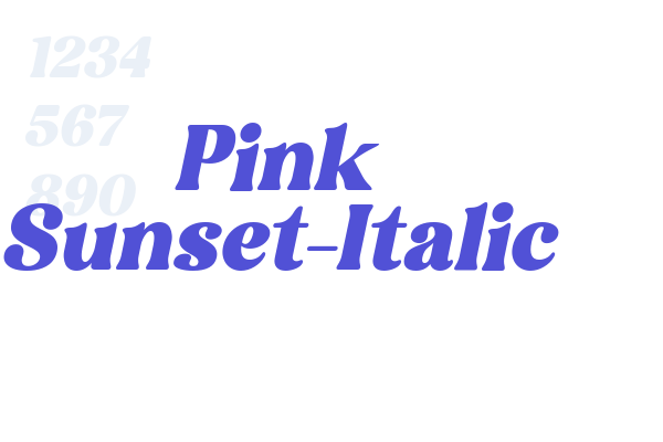 Pink Sunset-Italic font download