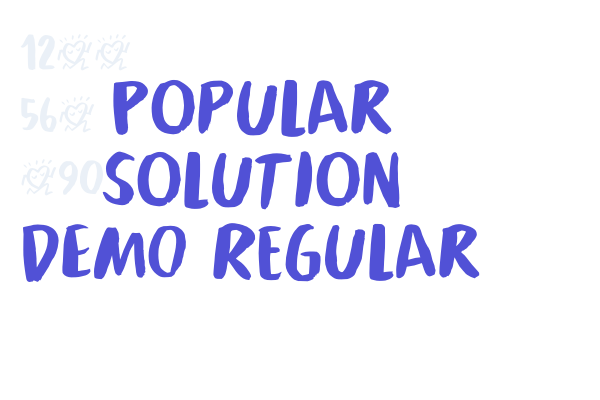 Popular Solution DEMO Regular font download