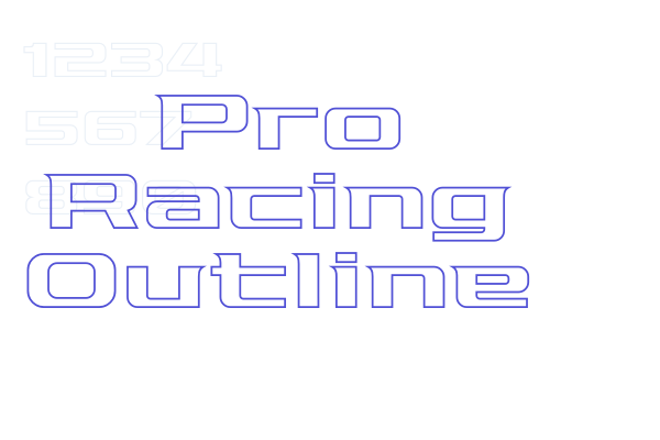 Pro Racing Outline font download