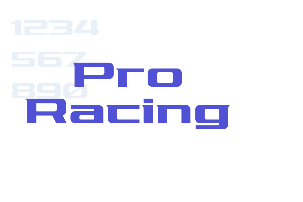 Pro Racing font download