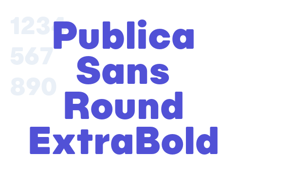 Publica Sans Round ExtraBold font download