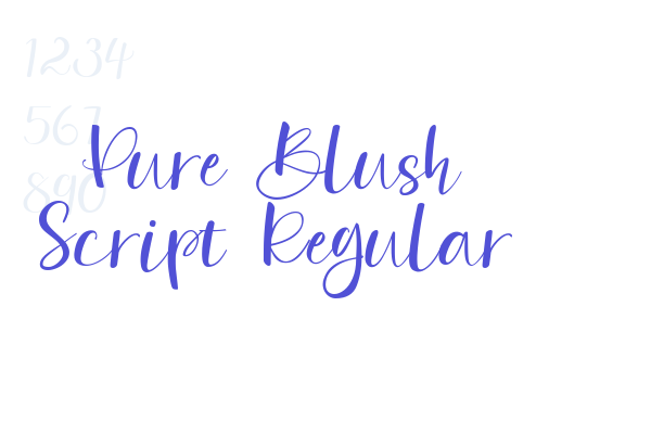 Pure Blush Script Regular font download