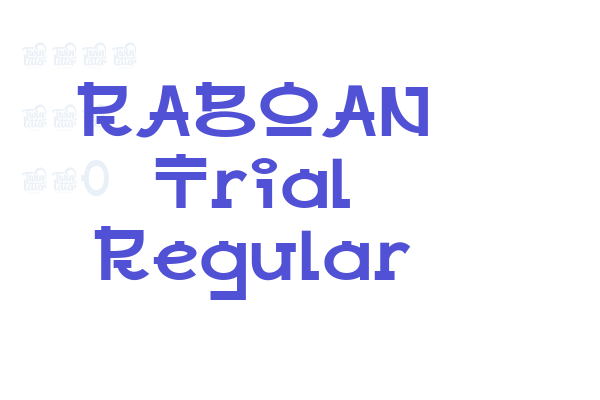 RABOAN Trial Regular font download