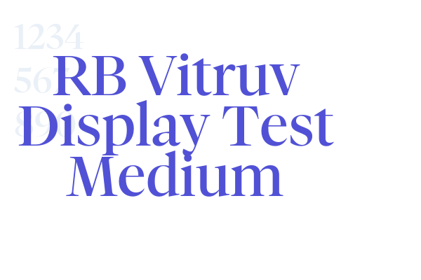 RB Vitruv Display Test Medium font download