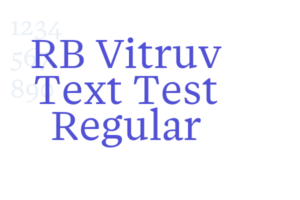 RB Vitruv Text Test Regular font download