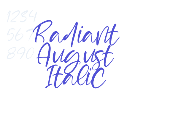 Radiant August Italic font download