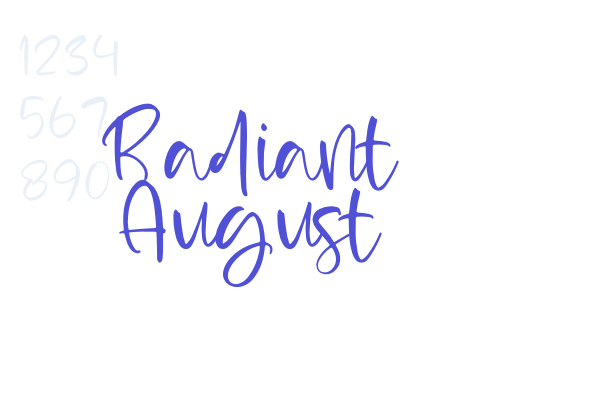 Radiant August font download