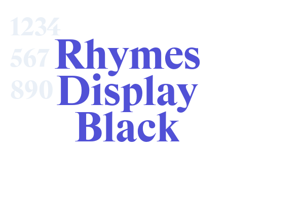 Rhymes Display Black font download