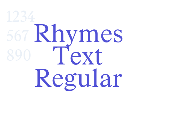 Rhymes Text Regular font download