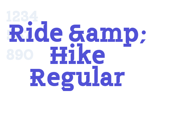 Ride & Hike Regular font download