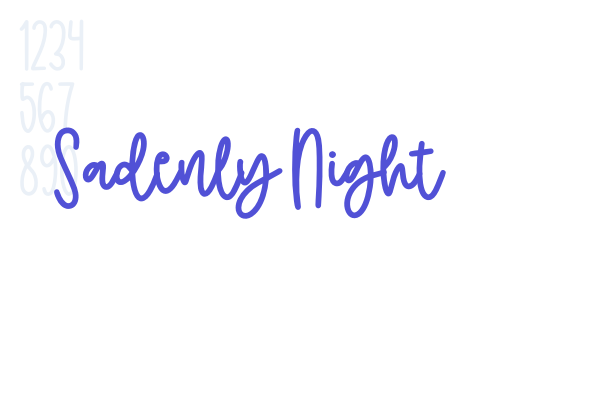 Sadenly Night font download