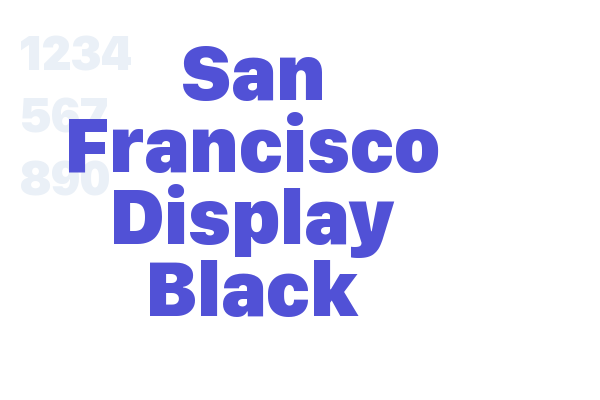 San Francisco Display Black