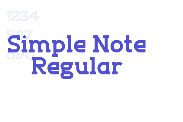 Simple Note Regular font download