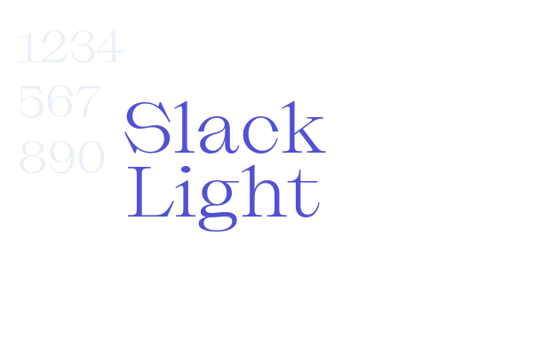 Slack Light font download