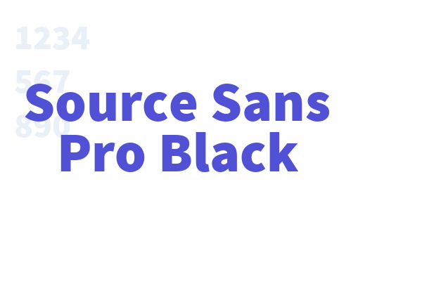 Source Sans Pro Black font