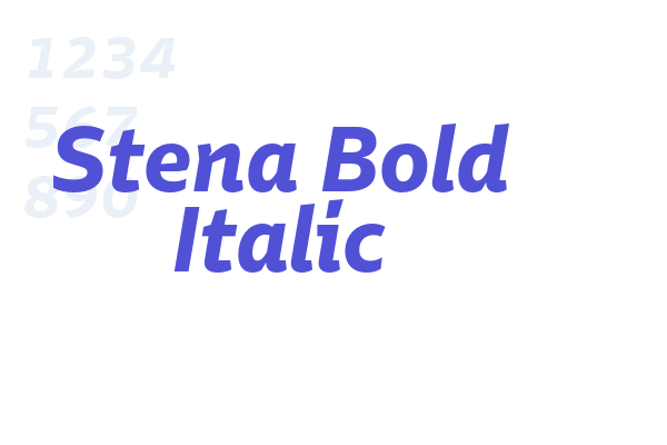 Stena Bold Italic font download