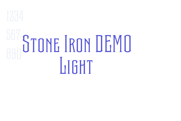 Stone Iron DEMO Light font download