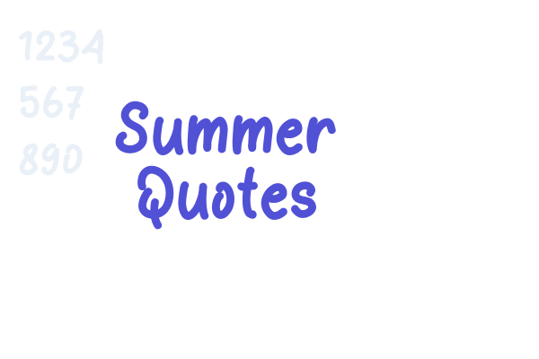 Summer Quotes font download