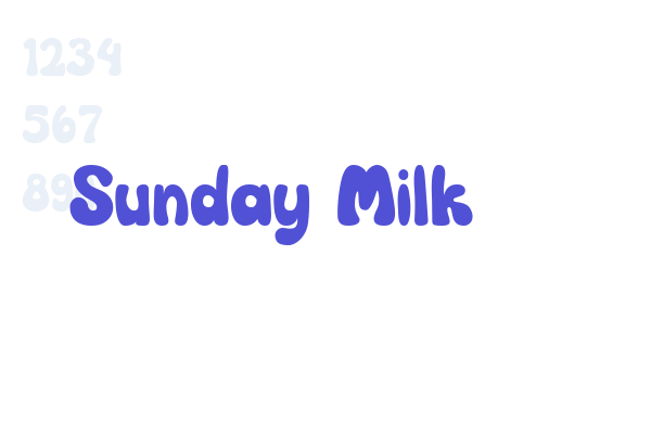 Sunday Milk font download