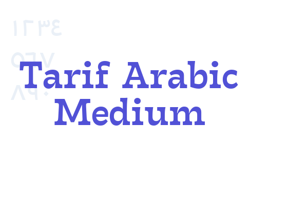 Tarif Arabic Medium font