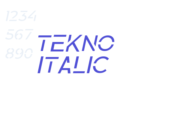 Tekno Italic font download