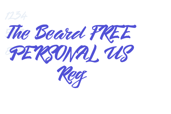 The Beard FREE PERSONAL US Reg font download