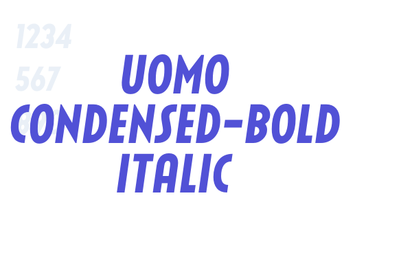 Uomo Condensed-Bold Italic