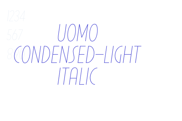 Uomo Condensed-Light Italic