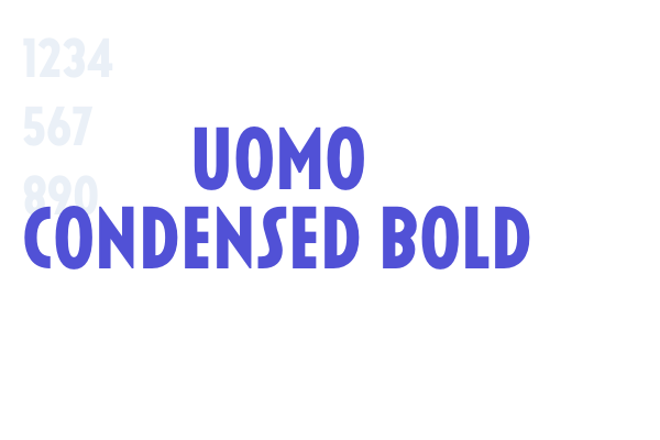 Uomo Condensed Bold font download