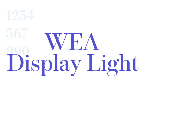 WEA Display Light font download