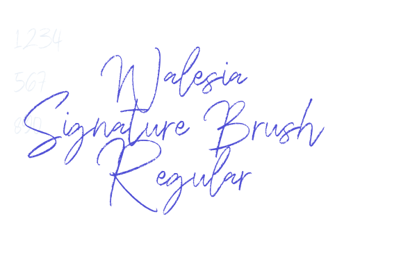 Walesia Signature Brush Regular font download