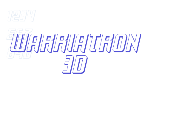 Warriatron 3D font download