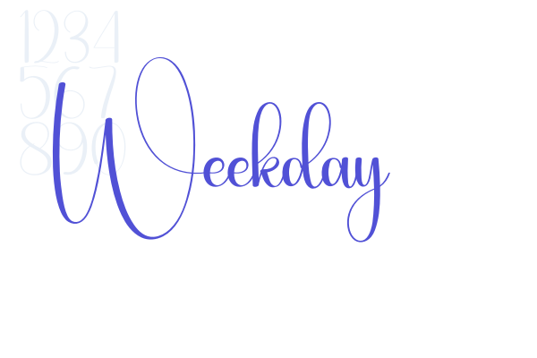 Weekday font download