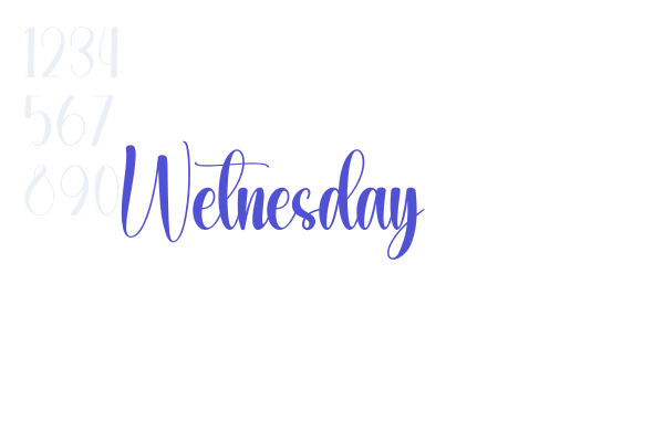 Wetnesday font download