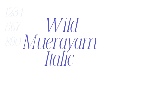 Wild Muerayam Italic font download