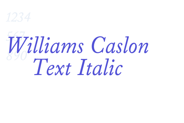 Williams Caslon Text Italic font download