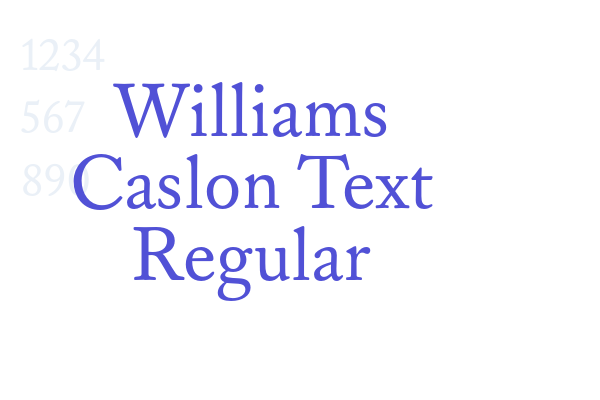 Williams Caslon Text Regular font download