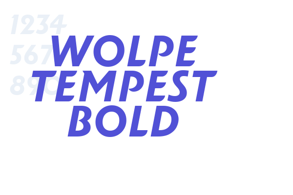 Wolpe Tempest Bold font