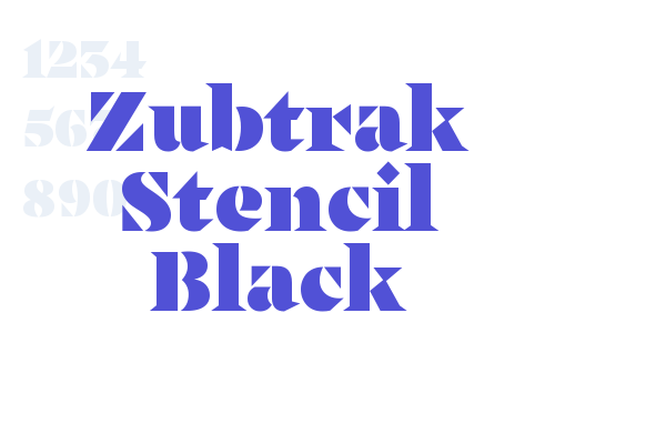 Zubtrak Stencil Black font download