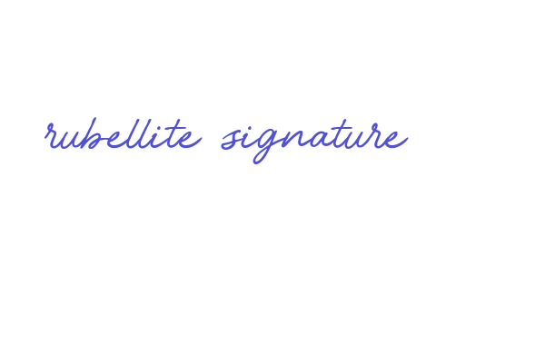 rubellite signature font download